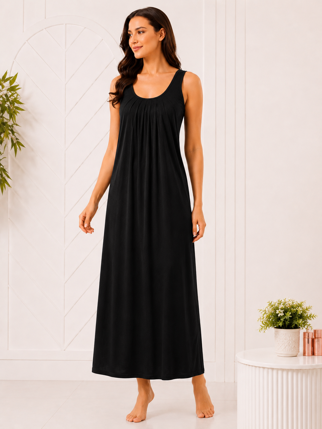 SnugNest Women's Premium Hosiery Nighty